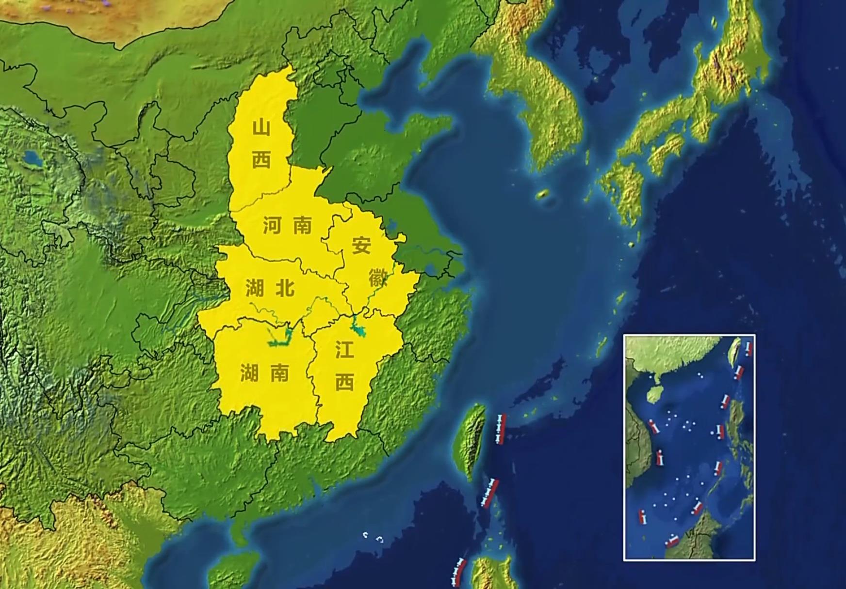 △中部地区包括晋皖赣豫鄂湘6省。